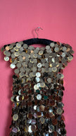 Vintage Paco Rabanne Gold Disc Chainmail Dress