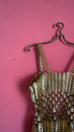 Rare 1967 Paco Rabanne Aluminium And Gilt-Metal Gladiator Mini Dress