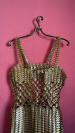 Rare 1967 Paco Rabanne Aluminium And Gilt-Metal Gladiator Mini Dress