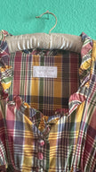 Vintage 1980s Patchwork Plaid Tracht Dirndl Dress