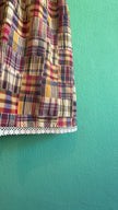 Vintage 1980s Patchwork Plaid Tracht Dirndl Dress