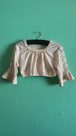 Vintage 1980s Ivory Lace Dirndl Blouse