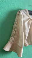 Vintage 1980s Ivory Lace Dirndl Blouse