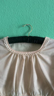 Vintage 1980s Ivory Lace Dirndl Blouse