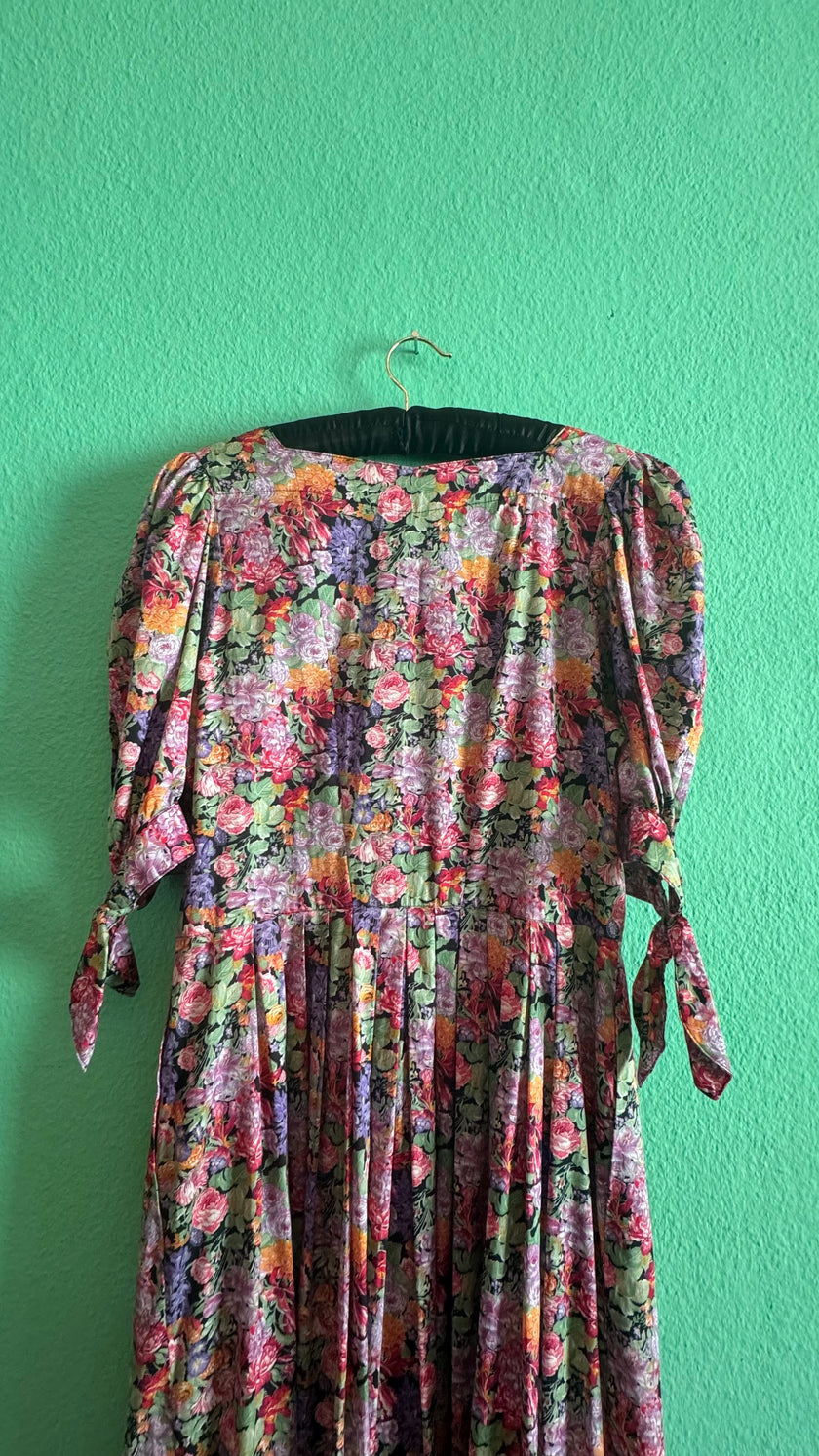 Vintage 1980s Floral Button-Front Maxi Dress by Berwin & Wolff
