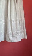 Vintage 1950s White Cotton Eyelet Day Dress