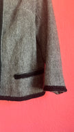 Vintage 1980s Grey Tracht Jacket With Coin-Style Buttons