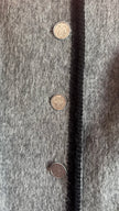 Vintage 1980s Grey Tracht Jacket With Coin-Style Buttons