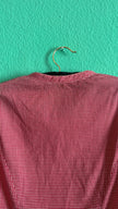 Vintage 1980s Red Checked Peplum Tracht Blouse