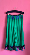 Vintage 1980s Oleg Cassini Emerald Green Midi Skirt