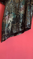 Vintage 1980s Metallic Oversized Dress With Two Matching Scarves