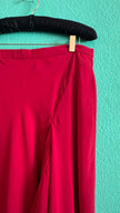 Vintage 1990s Raspberry Red Chiffon Maxi Skirt by Vera Mont