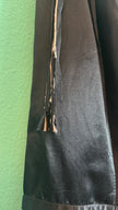 Vintage 1980s Black Satin Tracht Apron With Floral Embroidery