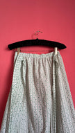Vintage 1970s Ivory and Green Floral Stripe Tracht Apron