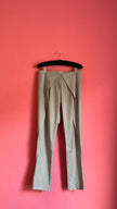 Vintage 1990s Taupe Wrap-Front Trousers With Back Tie