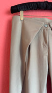Vintage 1990s Taupe Wrap-Front Trousers With Back Tie