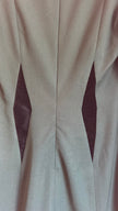Vintage 1990s Escada Dark Green Virgin Wool Dress With Velvet Panels