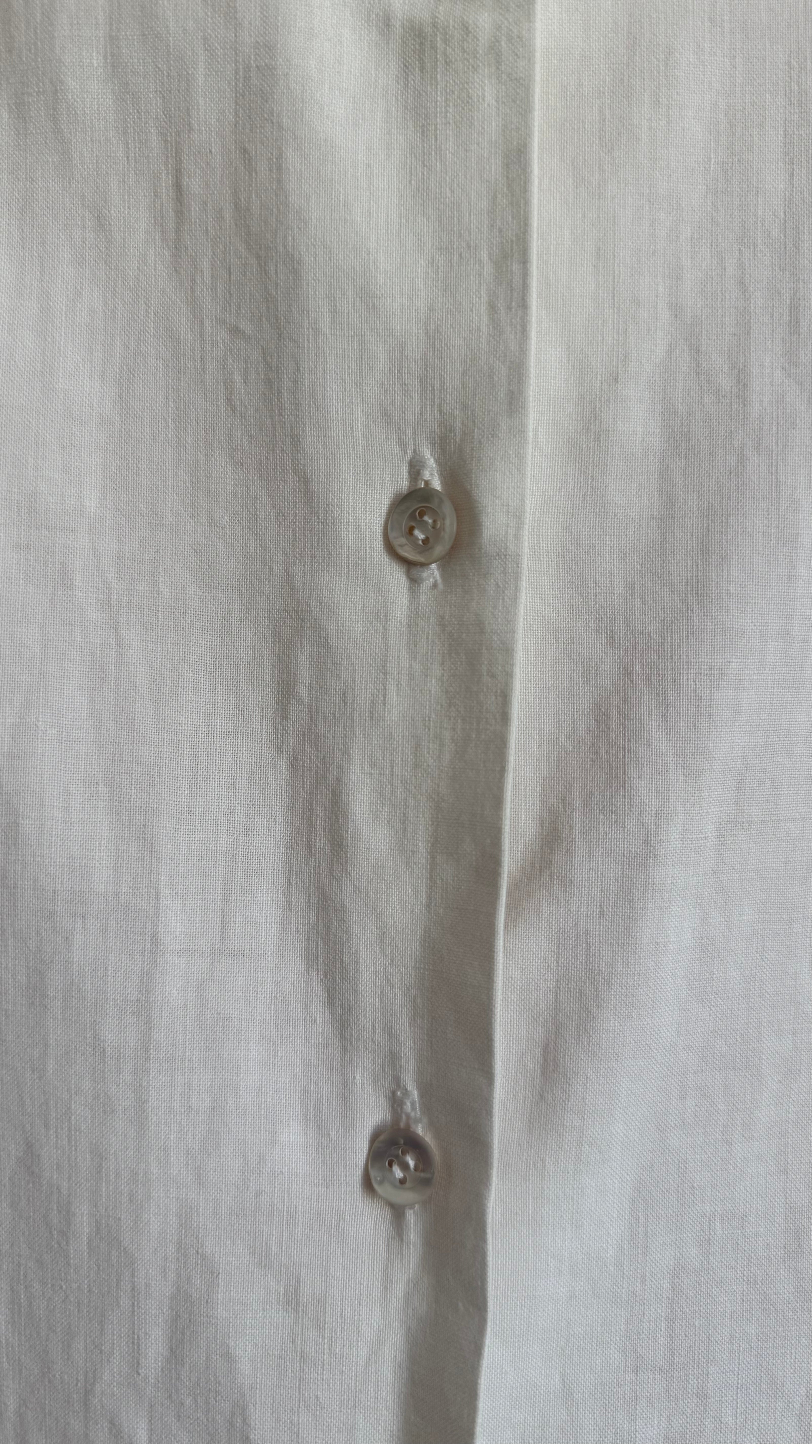 Vintage 1970s White Embroidered Blouse With Butterfly Appliqués