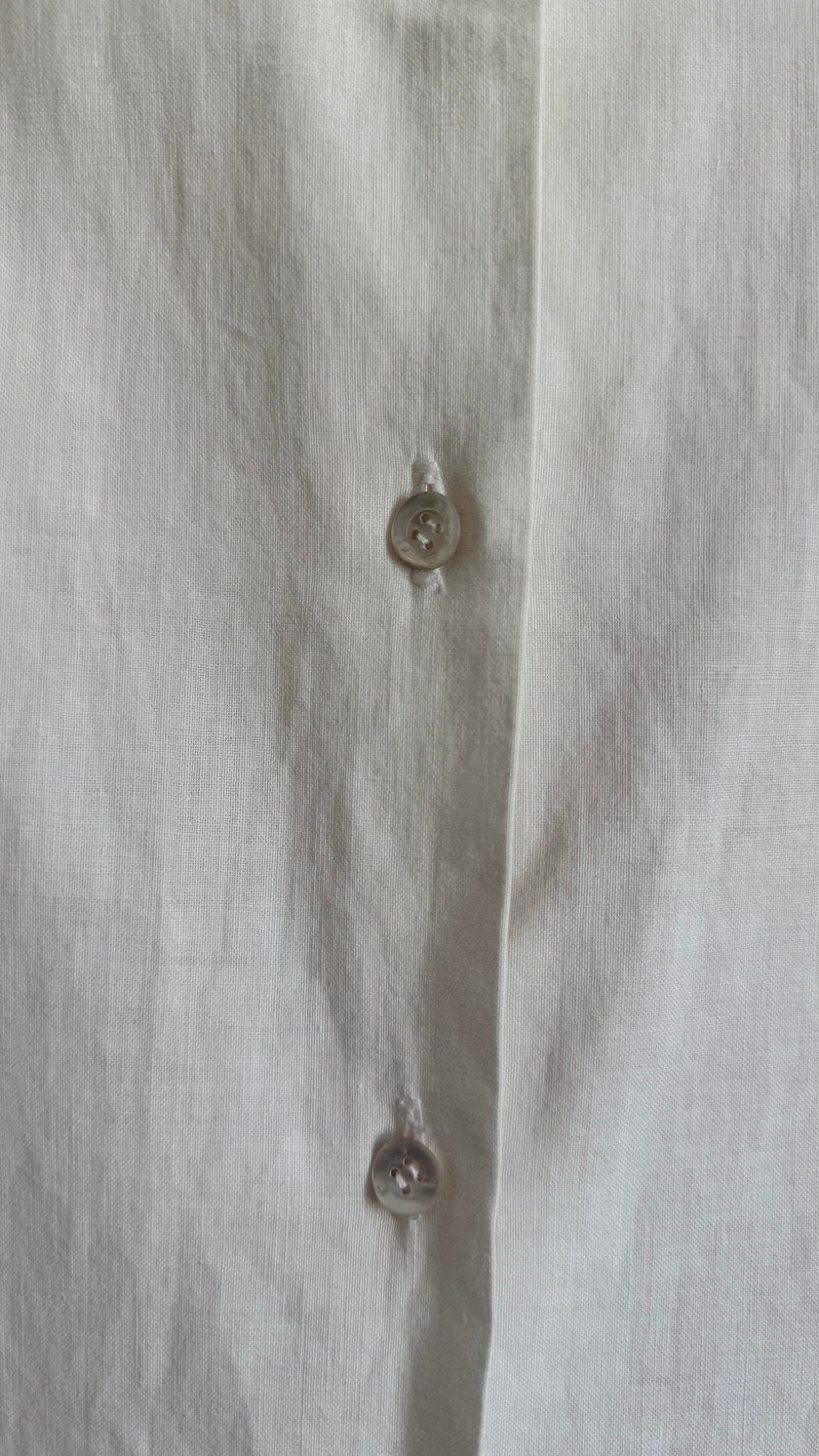 Vintage 1970s White Embroidered Blouse With Butterfly Appliqués