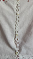Vintage 1950s White Linen Camisole With Cutwork Embroidery