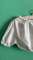 Vintage 1970s White Cotton Dirndl Blouse With Lace Trim