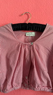 Vintage 1980s Red Gingham Cropped Dirndl Blouse by Gebirgsstürmer