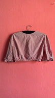Vintage 1980s Red Gingham Cropped Dirndl Blouse by Gebirgsstürmer