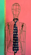 Vintage 1990s Navy Silk Novelty Tie and Women’s Belt by Henley
