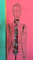Vintage 1990s Burgundy Baroque Silk Tie and Women’s Belt by BOSS