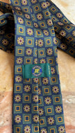 Vintage 1980s Blue Geometric Necktie and Women’s Belt by Jacques Ploenes