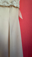 Vintage 1990s Scott McClintock Champagne Embroidered Evening Dress