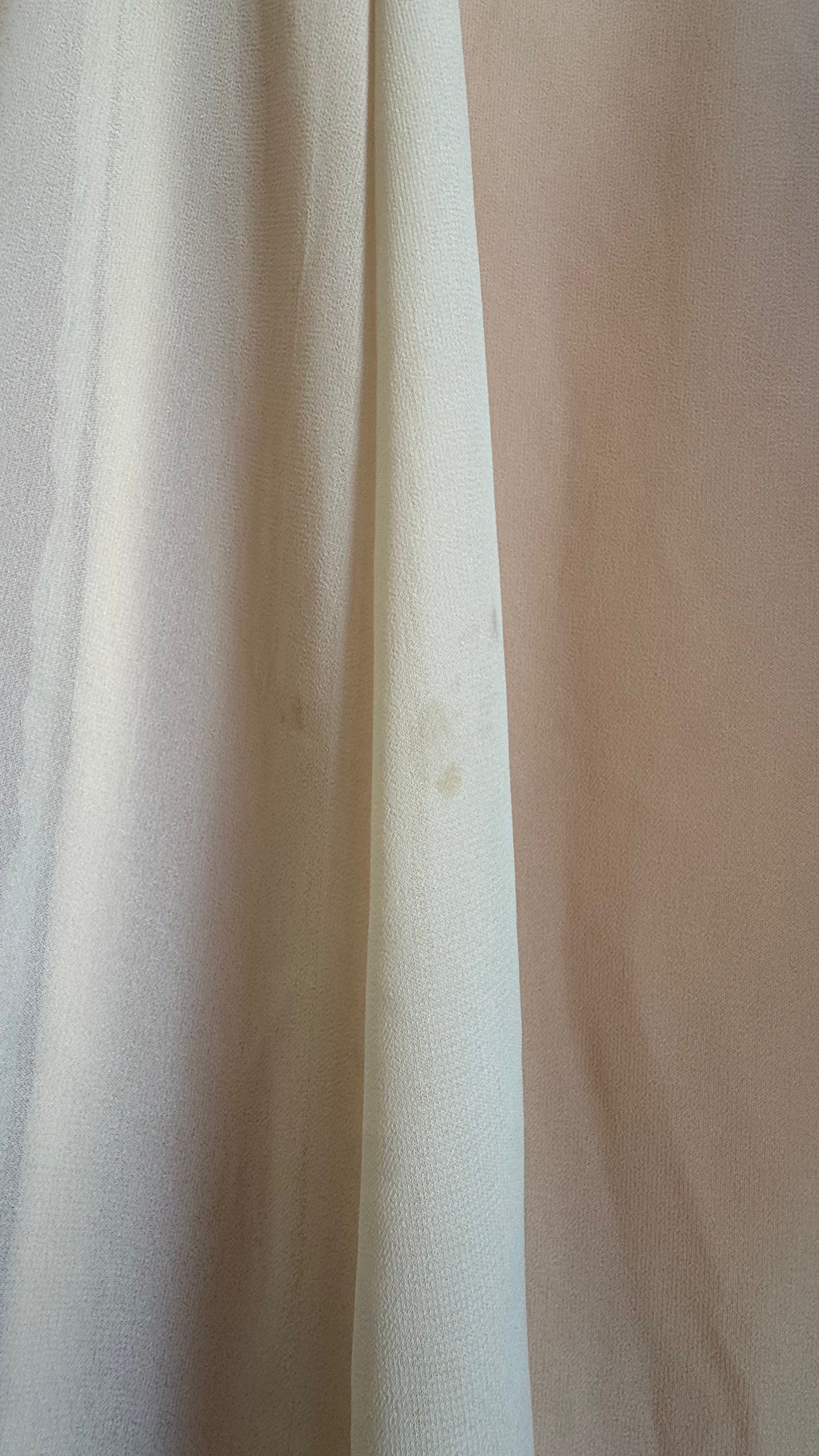 Vintage 1990s Scott McClintock Champagne Embroidered Evening Dress