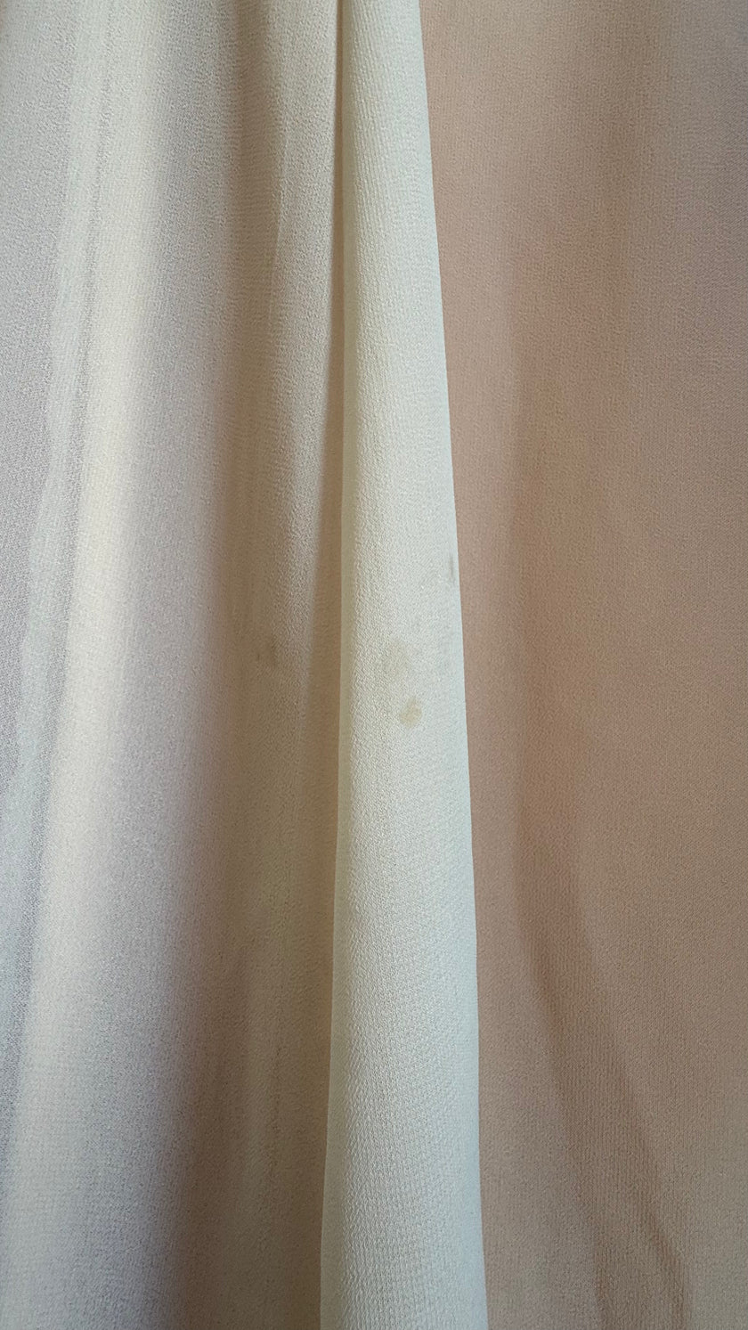 Vintage 1990s Scott McClintock Champagne Embroidered Evening Dress