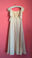 Vintage 1990s Scott McClintock Champagne Embroidered Evening Dress