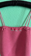 Pink Hand-Crochet Knit Camisole Top