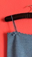 Blue Hand-Crochet Knit Camisole Top