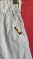 Vintage 1990s White Cotton Shorts With Gold Star Detail By Lily Farouche