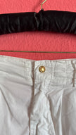 Vintage 1990s White Cotton Shorts With Gold Star Detail By Lily Farouche