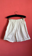 Vintage 1990s White Cotton Shorts With Gold Star Detail By Lily Farouche