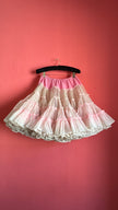 Vintage 1950s Pink And White Ruffled Petticoat By Sugar Fashion