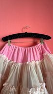 Vintage 1950s Pink And White Ruffled Petticoat By Sugar Fashion