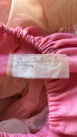 Vintage 1950s Pink And White Ruffled Petticoat By Sugar Fashion