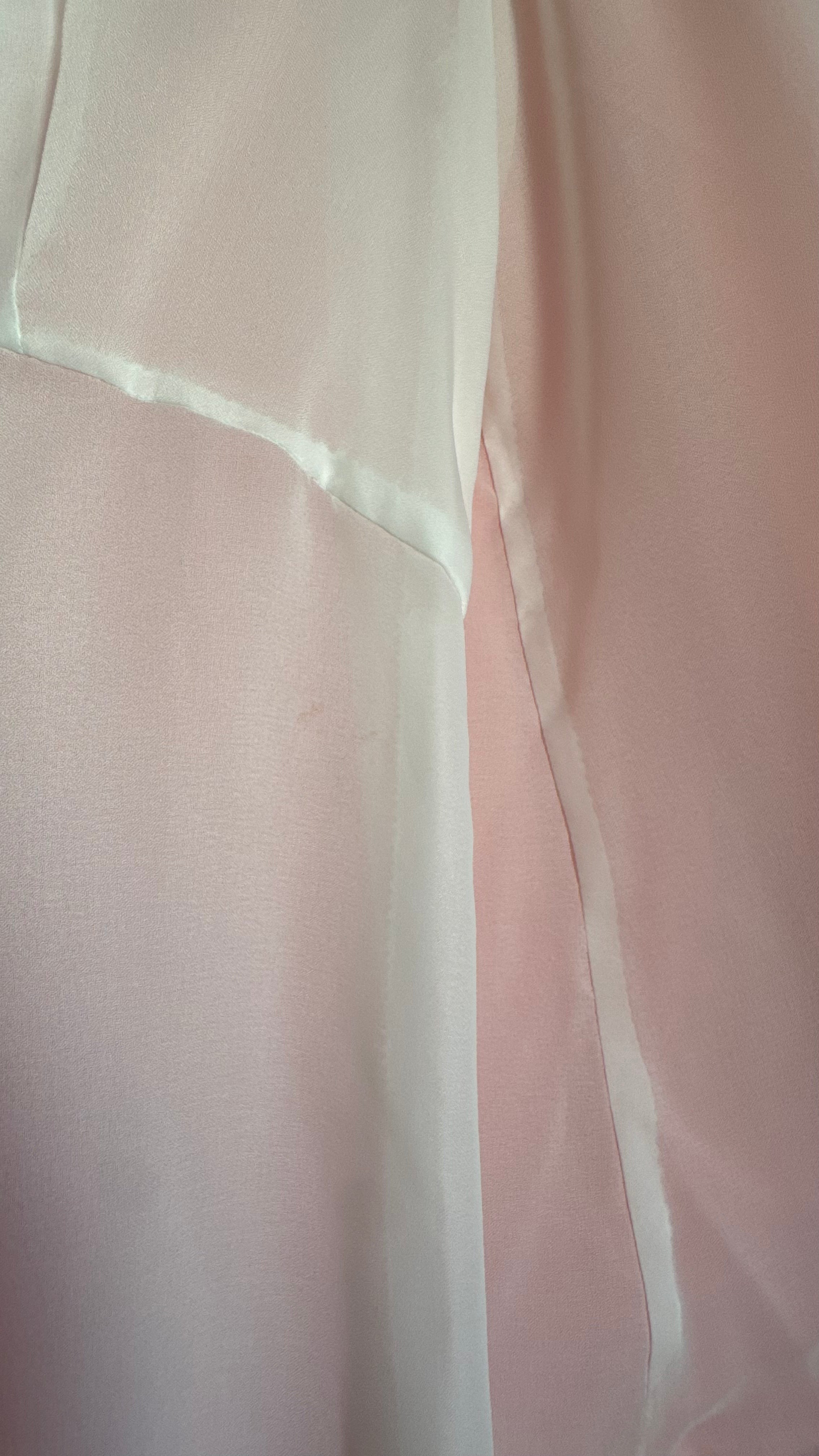 Vintage 1970s White Sheer Hooded Lace Trim Maxi Robe