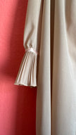 Vintage 1980s Beige Pleated Ruffle Maxi Robe By Fünfsteinberg