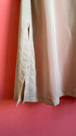 Vintage 1980s Beige Pleated Ruffle Maxi Robe By Fünfsteinberg