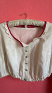 Vintage 1970s Folk Embroidered Blouse And Apron Set