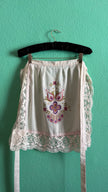 Vintage 1970s Folk Embroidered Blouse And Apron Set