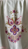 Vintage 1970s Folk Embroidered Blouse And Apron Set