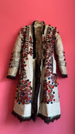 Vintage Transylvanian Embroidered Folk Coat With 1895 Detail