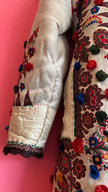 Vintage Transylvanian Embroidered Folk Coat With 1895 Detail